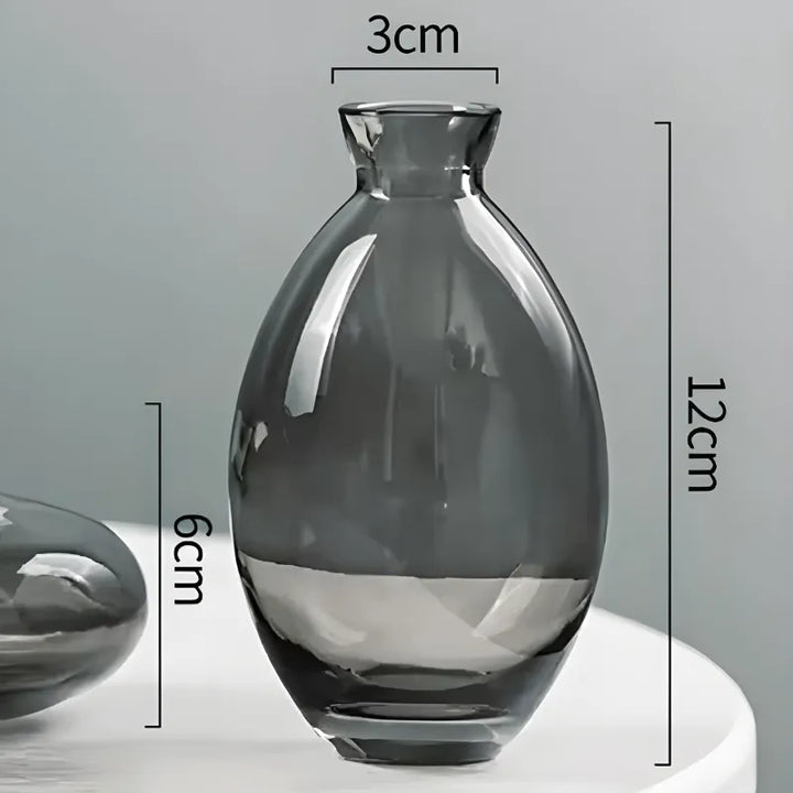 Ensemble de Trois Petits Vases en Verre | Design Moderne et Raffiné - Maison Vase