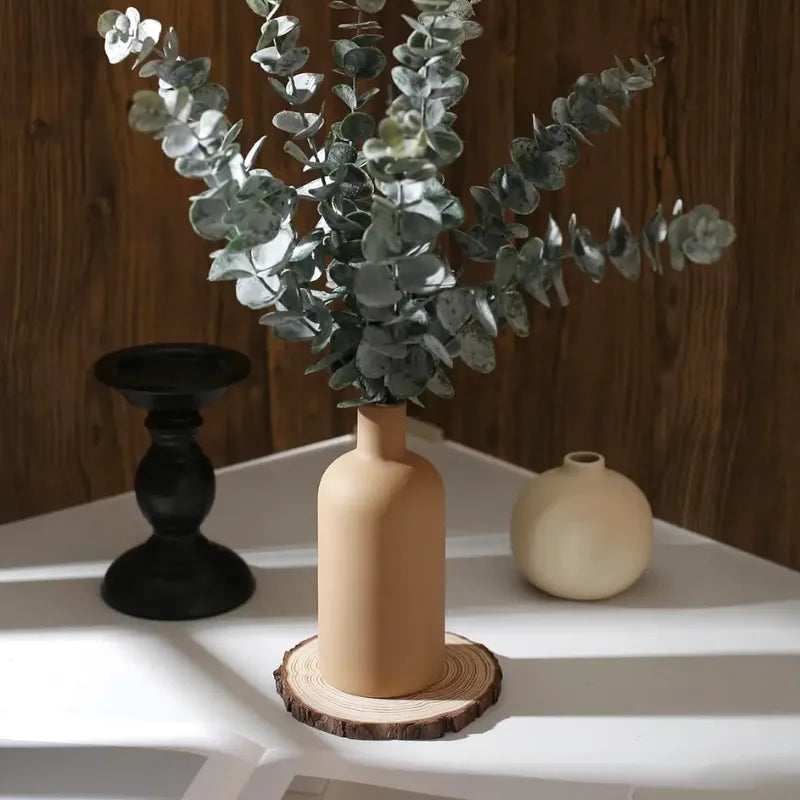 Ensemble de Vase Céramique Minimaliste | Déco Salon Beige et Taupe | Oréna - Maison Vase