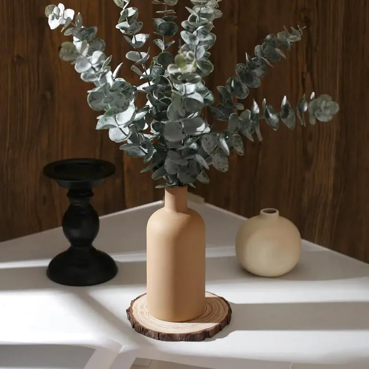 Ensemble de Vase Céramique Minimaliste | Déco Salon Beige et Taupe | Oréna - Maison Vase