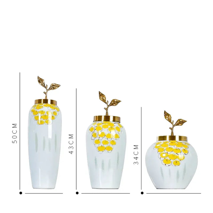 Grand Vase à Fleurs Blanc au Style Européen | Décoratif, Moderne et Luxueux - Maison Vase