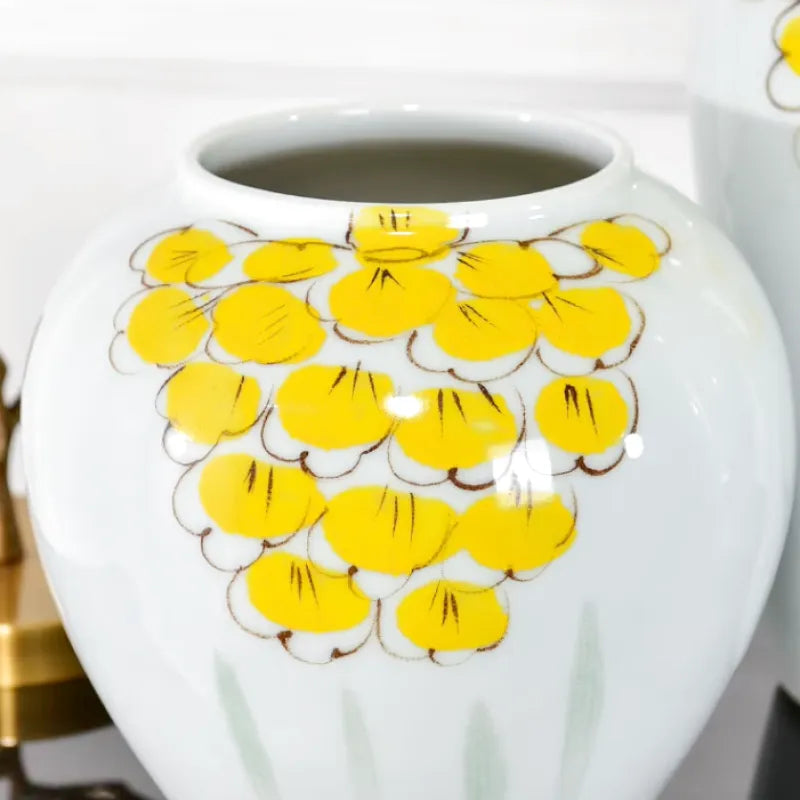 Grand Vase à Fleurs Blanc au Style Européen | Décoratif, Moderne et Luxueux - Maison Vase