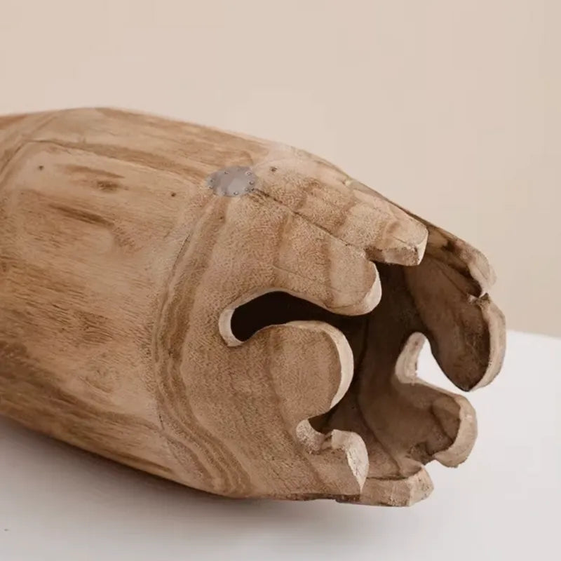 Grand Vase à Fleurs Décoratif en Bois | Forme Cylindrique - Maison Vase