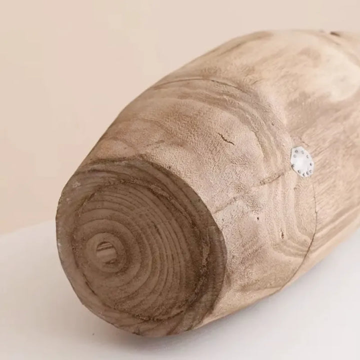 Grand Vase à Fleurs Décoratif en Bois | Forme Cylindrique - Maison Vase