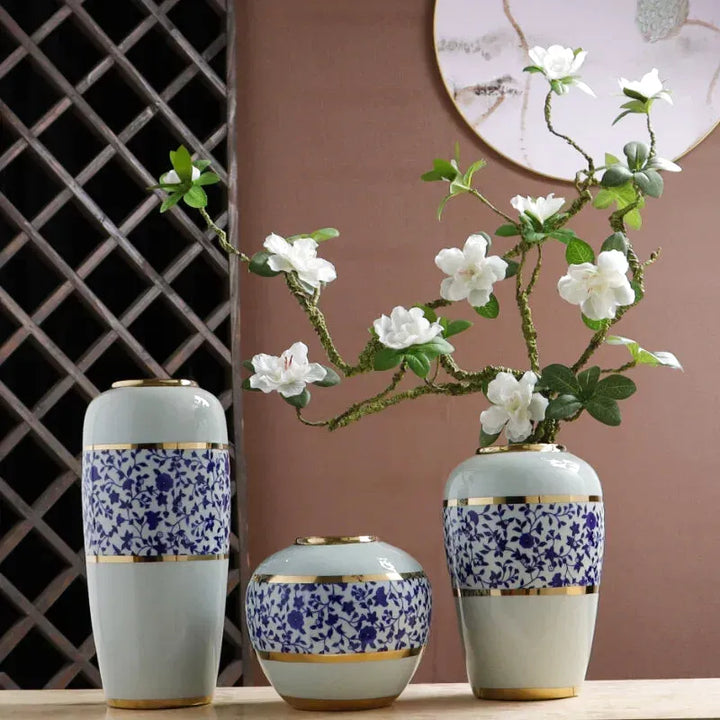 Grand Vase à Poser au Sol Blanc Luxueux | Moderne et Décoratif - Maison Vase