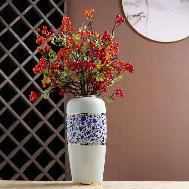 Grand Vase à Poser au Sol Blanc Luxueux | Moderne et Décoratif - Maison Vase
