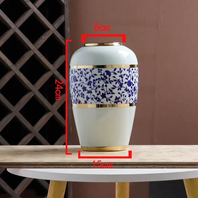 Grand Vase à Poser au Sol Blanc Luxueux | Moderne et Décoratif - Maison Vase
