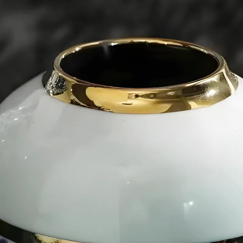 Grand Vase à Poser au Sol Blanc Luxueux | Moderne et Décoratif - Maison Vase