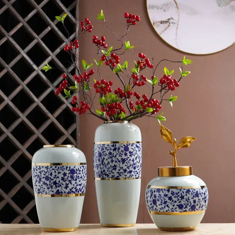 Grand Vase à Poser au Sol Blanc Luxueux | Moderne et Décoratif - Maison Vase