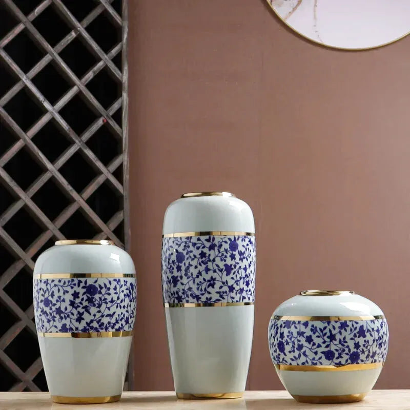 Grand Vase à Poser au Sol Blanc Luxueux | Moderne et Décoratif - Maison Vase