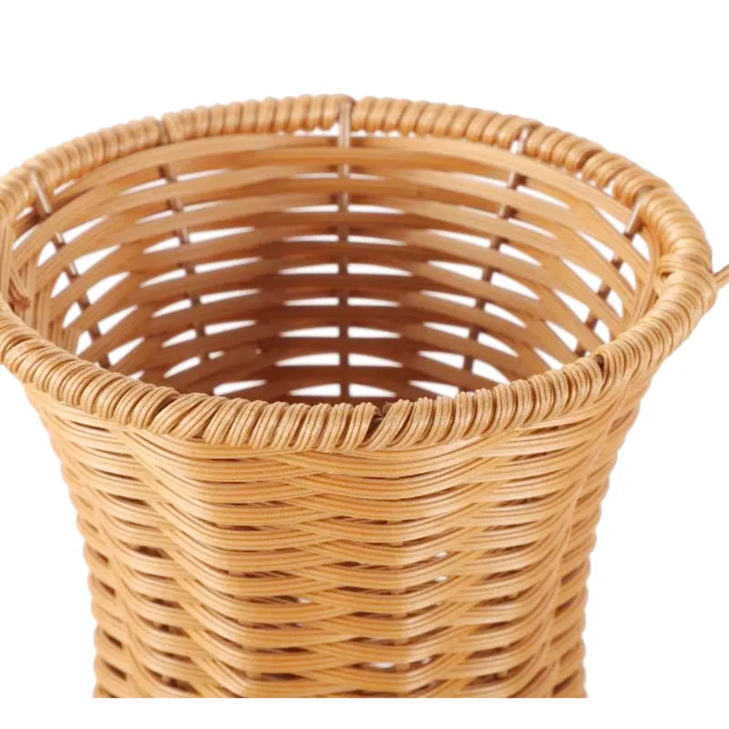 Grand Vase à Poser au Sol en Rotin Tressé | Style Naturel et Bohème - Maison Vase