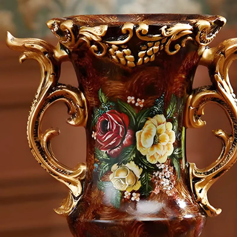 Grand Vase Décoratif Antique Grec | Effet Sculpté en Résine - Maison Vase