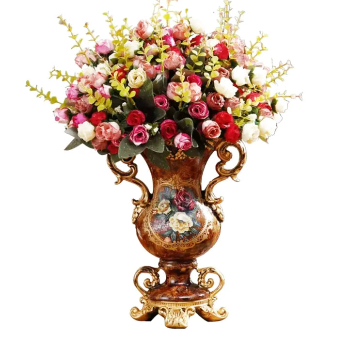Grand Vase Décoratif Antique Grec | Effet Sculpté en Résine - Maison Vase