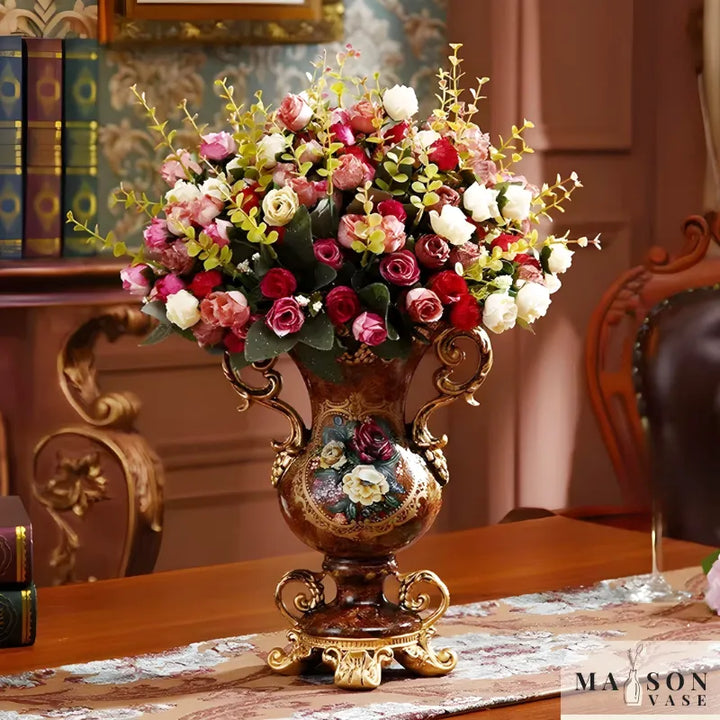 Grand Vase Décoratif Antique Grec | Effet Sculpté en Résine - Maison Vase