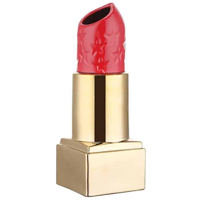 Grand Vase Rouge à Lèvres en Céramique | Décoratif et Moderne - Maison Vase