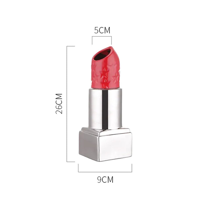 Grand Vase Rouge à Lèvres en Céramique | Décoratif et Moderne - Maison Vase