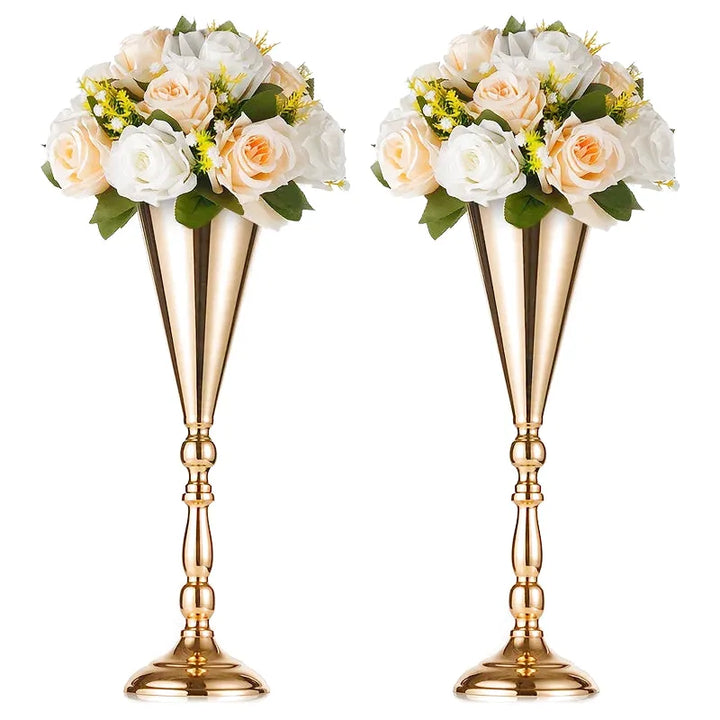 Grande Vase Haut Doré | Effet Métallique - Maison Vase