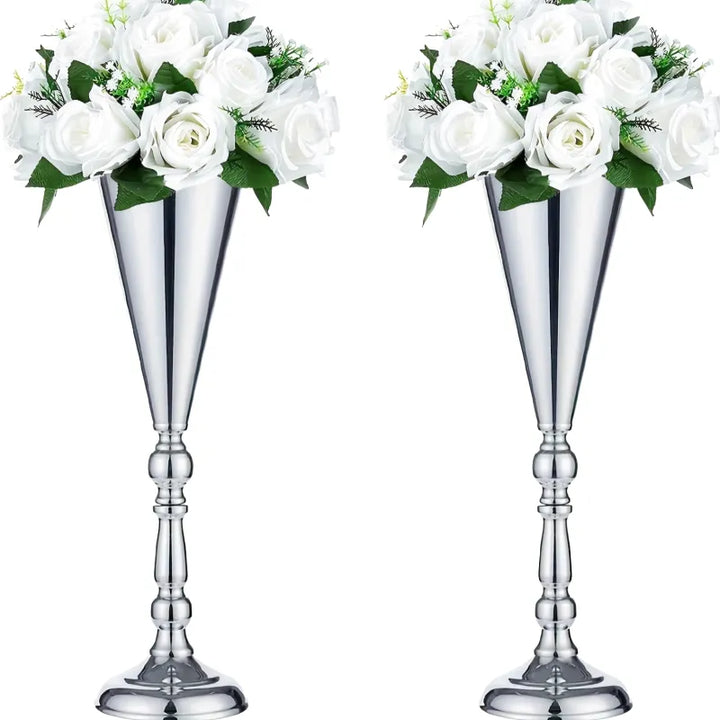 Grande Vase Haut Doré | Effet Métallique - Maison Vase