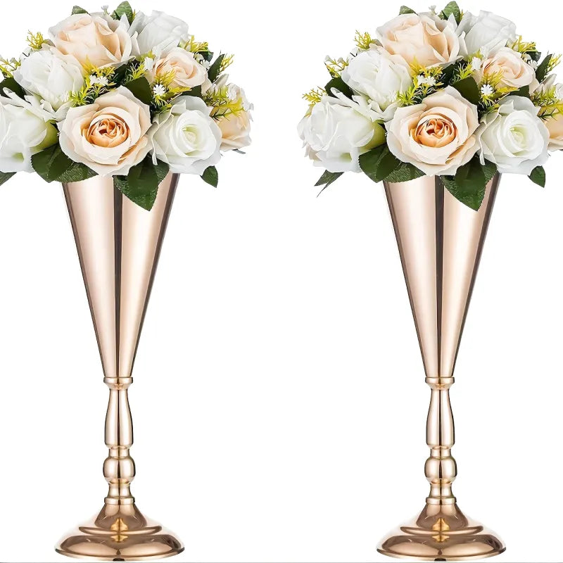 Grande Vase Haut Doré | Effet Métallique - Maison Vase