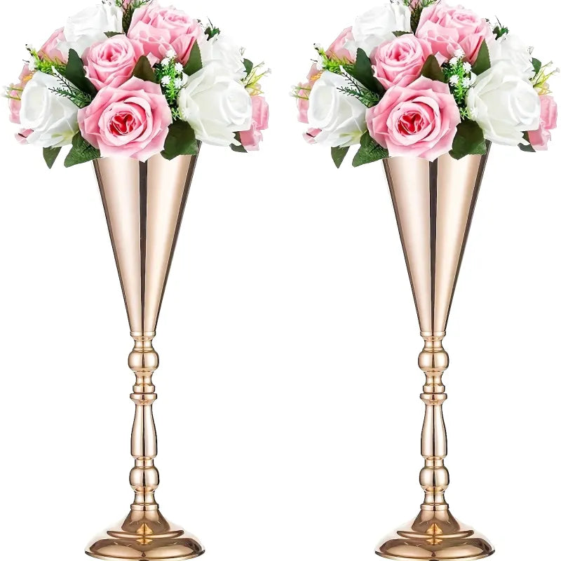 Grande Vase Haut Doré | Effet Métallique - Maison Vase