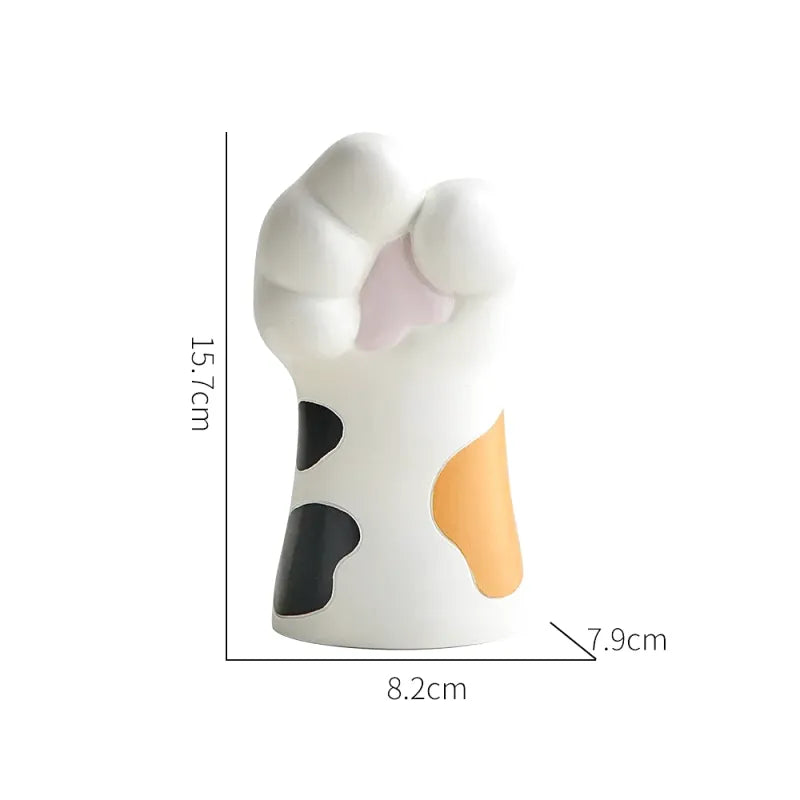 Petit Vase à Fleurs Blanc Décoratif | Pattes de Chat - Maison Vase