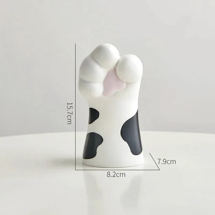 Petit Vase à Fleurs Blanc Décoratif | Pattes de Chat - Maison Vase