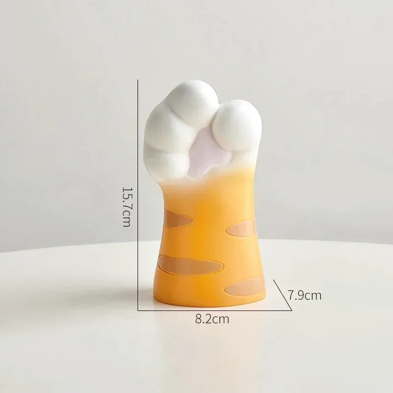 Petit Vase à Fleurs Blanc Décoratif | Pattes de Chat - Maison Vase