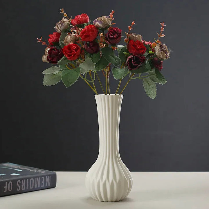 Petit Vase à Fleurs Blanc en Céramique - Maison Vase