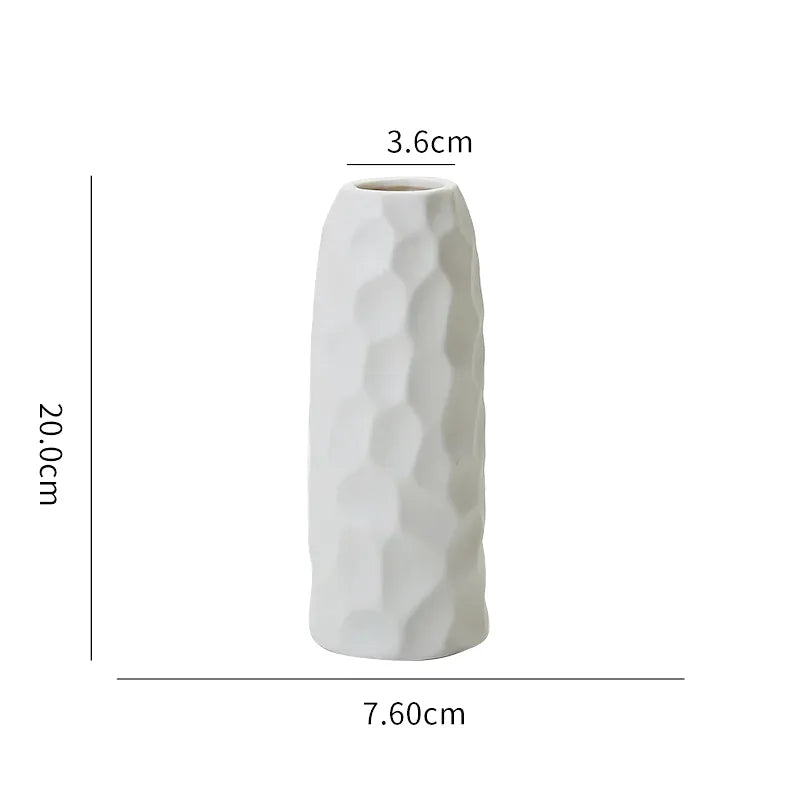 Petit Vase à Fleurs Blanc en Céramique - Maison Vase