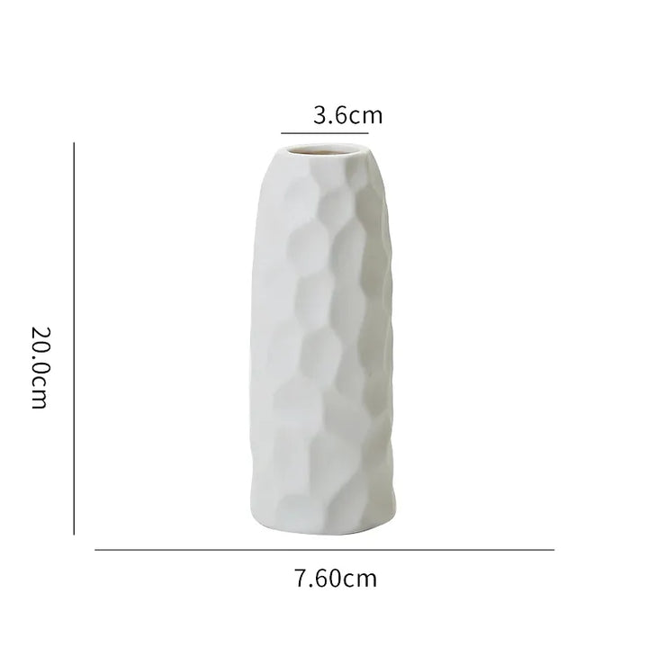 Petit Vase à Fleurs Blanc en Céramique - Maison Vase