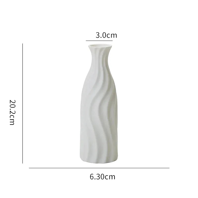 Petit Vase à Fleurs Blanc en Céramique - Maison Vase