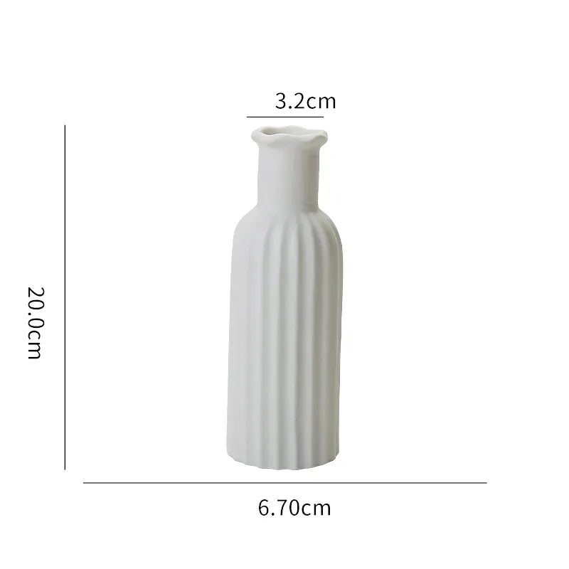 Petit Vase à Fleurs Blanc en Céramique - Maison Vase