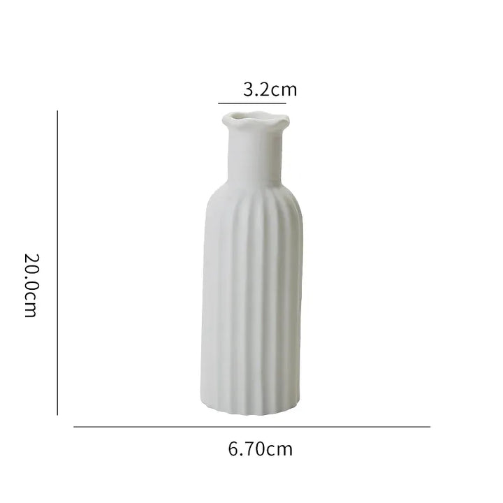 Petit Vase à Fleurs Blanc en Céramique - Maison Vase