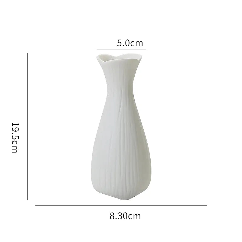 Petit Vase à Fleurs Blanc en Céramique - Maison Vase