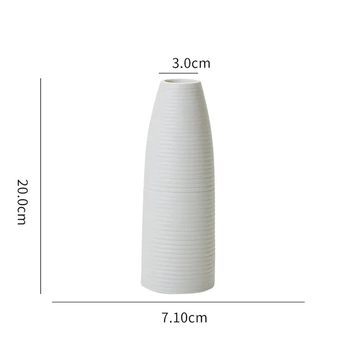 Petit Vase à Fleurs Blanc en Céramique - Maison Vase