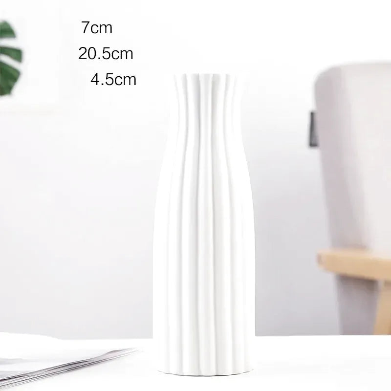 Petit Vase à Fleurs Blanc Scandinave Minimaliste | Moderne et Décoratif - Maison Vase