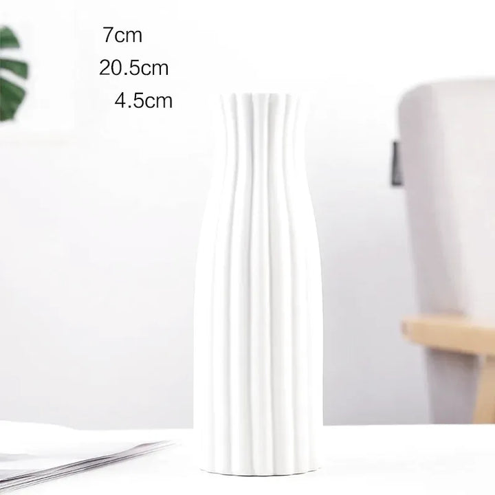 Petit Vase à Fleurs Blanc Scandinave Minimaliste | Moderne et Décoratif - Maison Vase