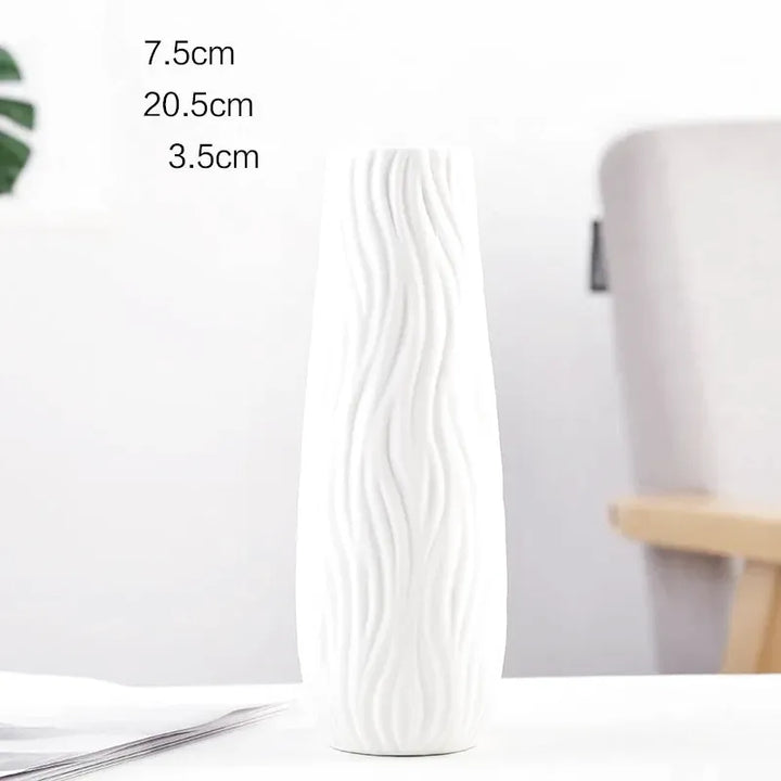Petit Vase à Fleurs Blanc Scandinave Minimaliste | Moderne et Décoratif - Maison Vase