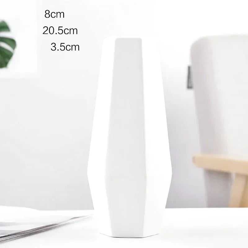 Petit Vase à Fleurs Blanc Scandinave Minimaliste | Moderne et Décoratif - Maison Vase