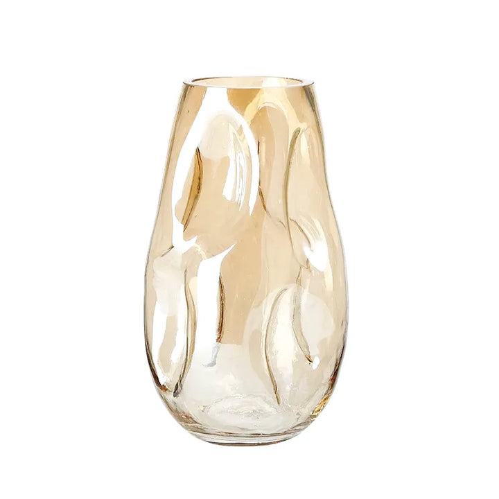 Petit Vase à Fleurs en Verre Scandinave Minimaliste | Design Irrégulier Décoratif - Maison Vase