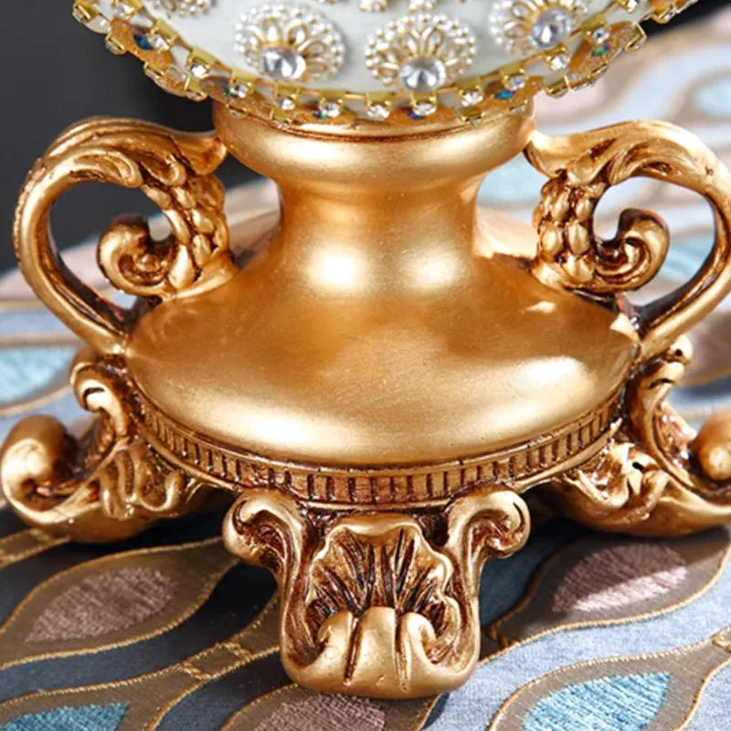 Petit Vase Antique Décoratif Doré | Résine Sculptée - Maison Vase