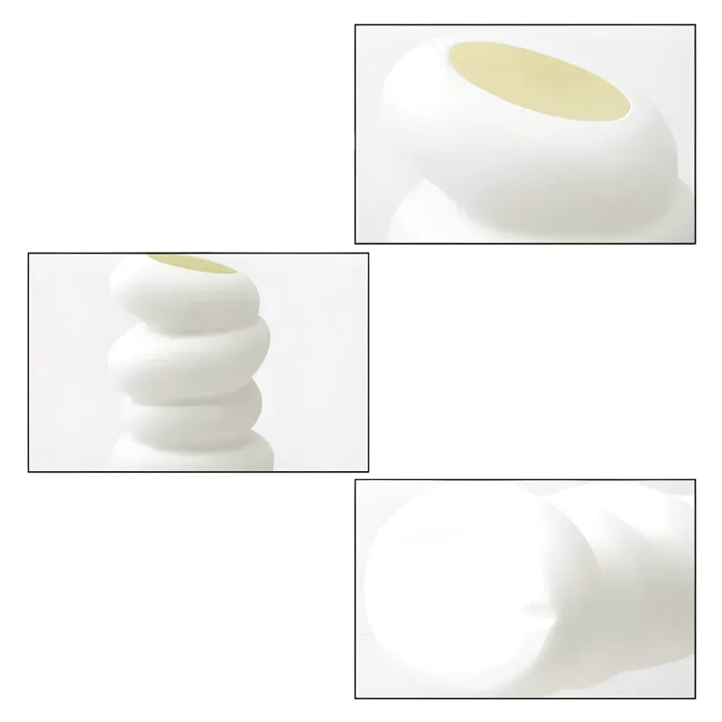Petit Vase Blanc | Design Moderne en Spirale - Maison Vase