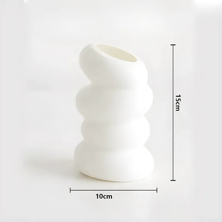 Petit Vase Blanc | Design Moderne en Spirale - Maison Vase