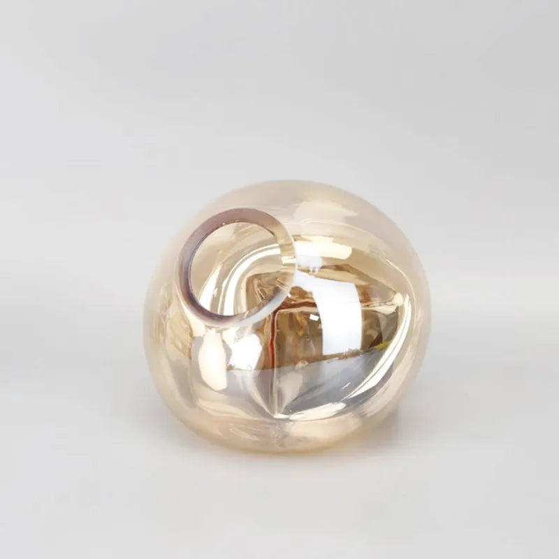 Petit Vase en Verre Ambre Moderne | Base en Marbre Élégante - Maison Vase