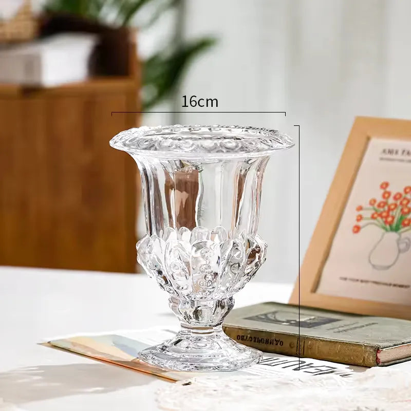 Petit Vase en Verre Transparent | Élégant et Décoratif - Maison Vase