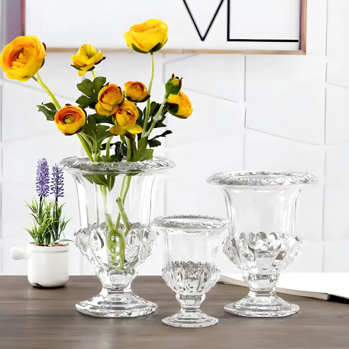 Petit Vase en Verre Transparent | Élégant et Décoratif - Maison Vase