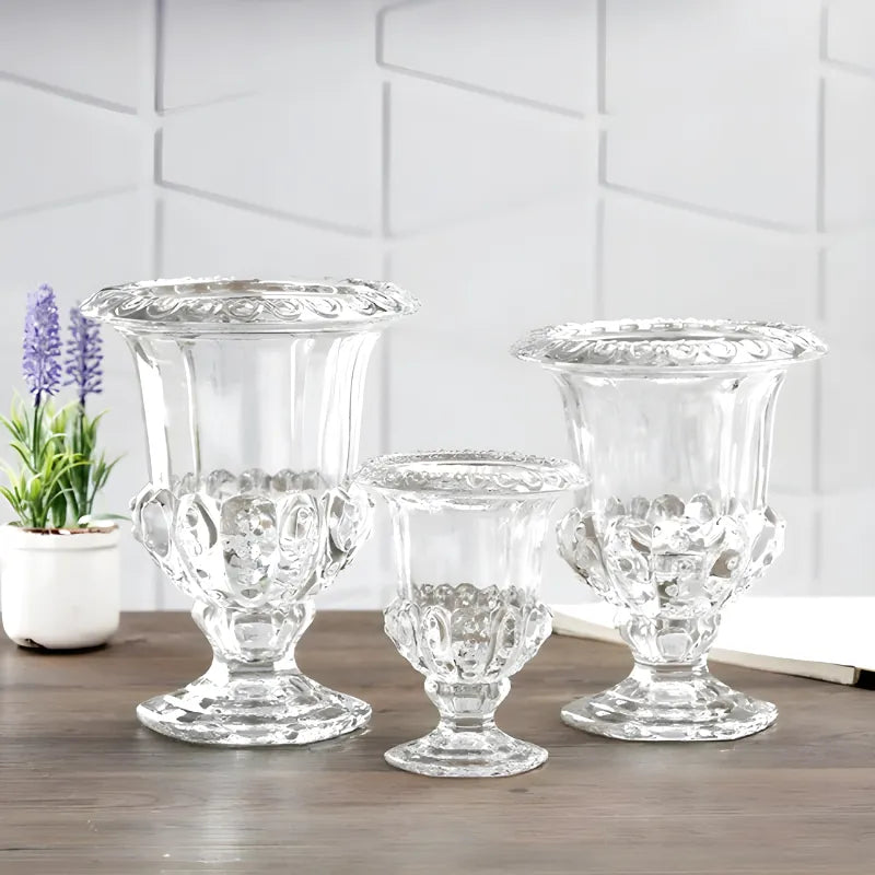 Petit Vase en Verre Transparent | Élégant et Décoratif - Maison Vase