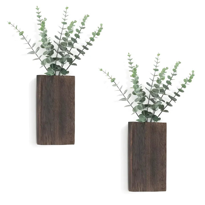 Petit Vase Mural en Bois | Décoratif, Boho, Rustique et Moderne - Maison Vase
