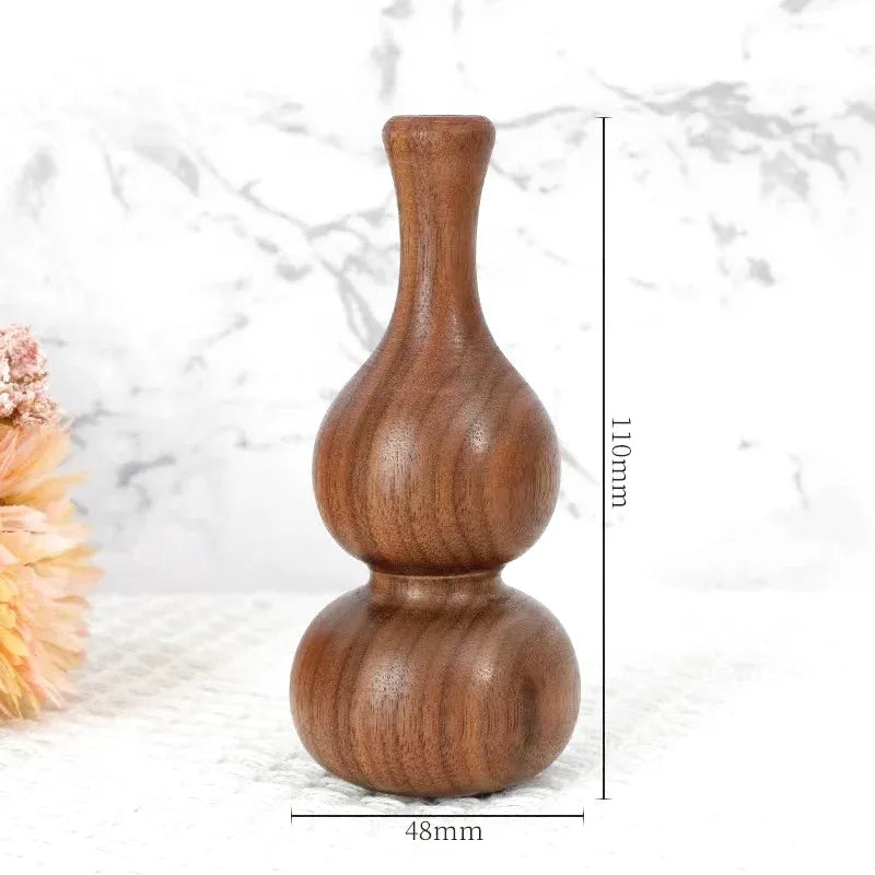 Petit Vase Soliflore en Bois Massif | Élégance Naturelle et Artisanat Raffiné - Maison Vase
