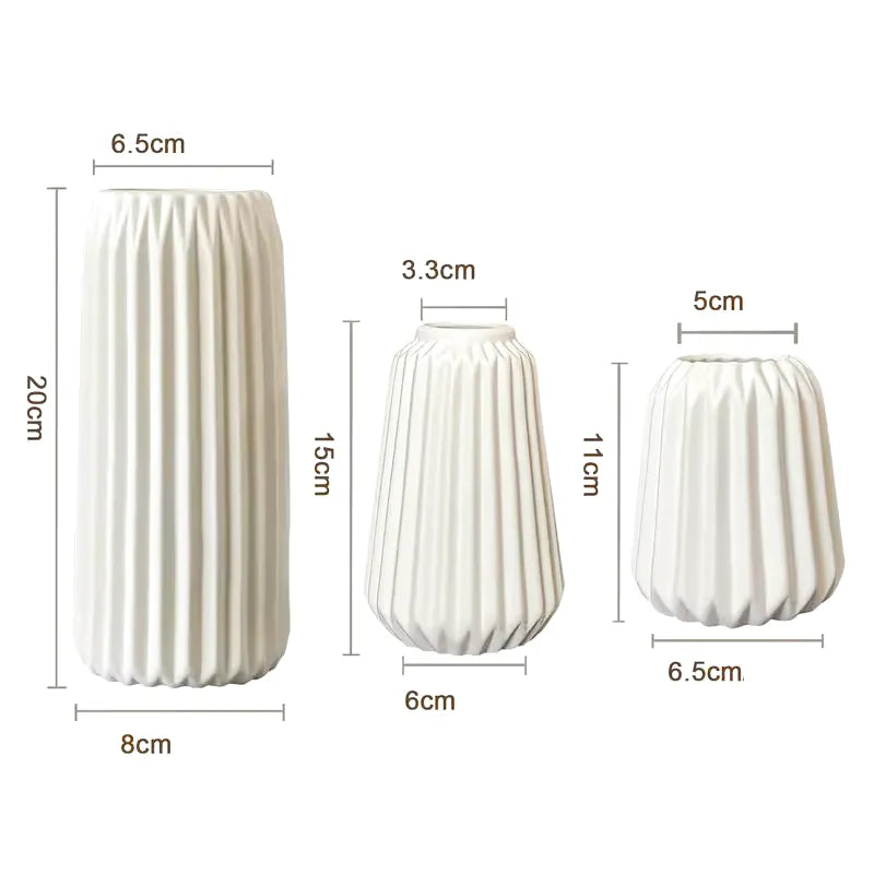 Vase à Fleurs Blanc en Céramique | Moderne et Élégant - Maison Vase