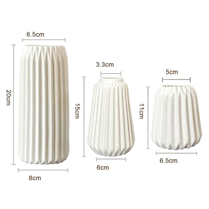 Vase à Fleurs Blanc en Céramique | Moderne et Élégant - Maison Vase